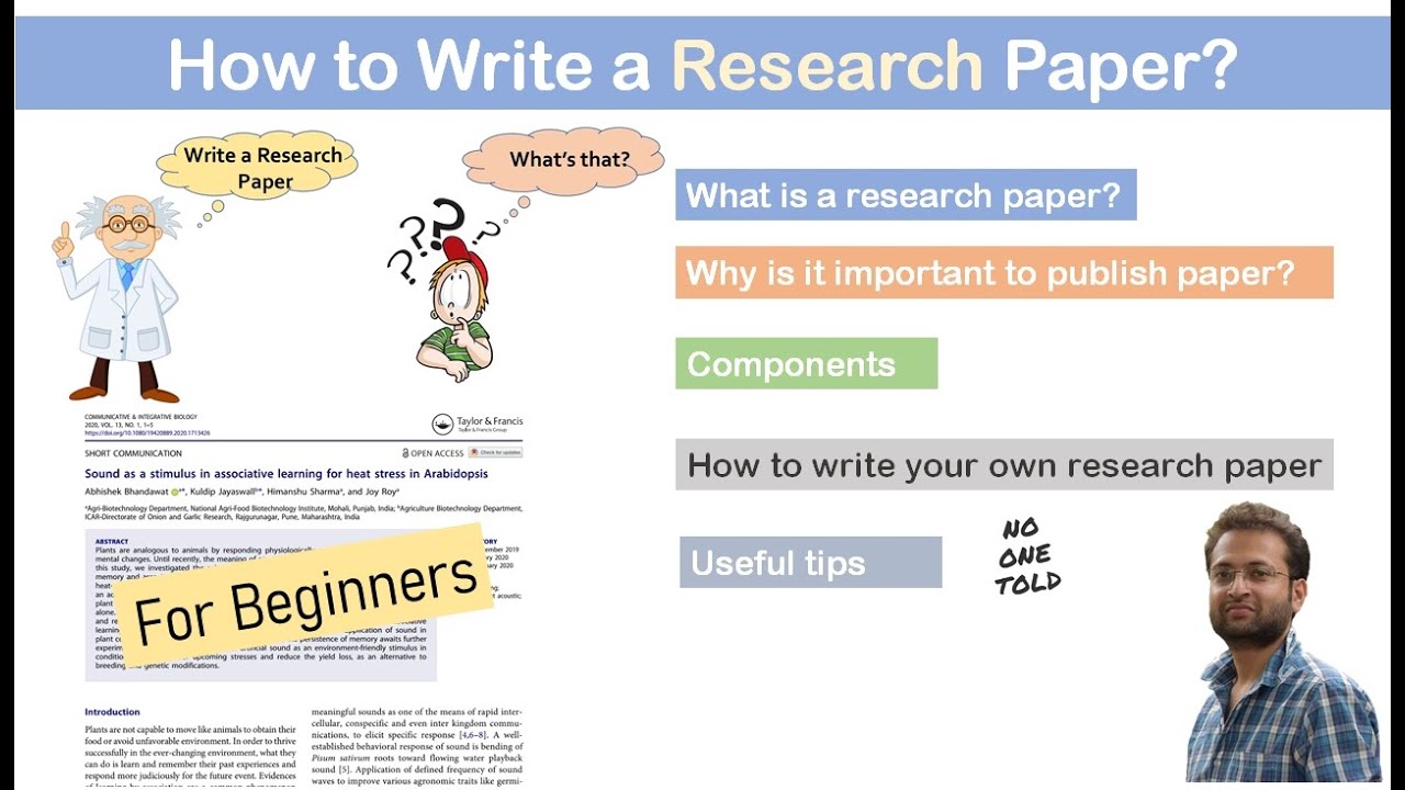 how to write a good research paper youtube